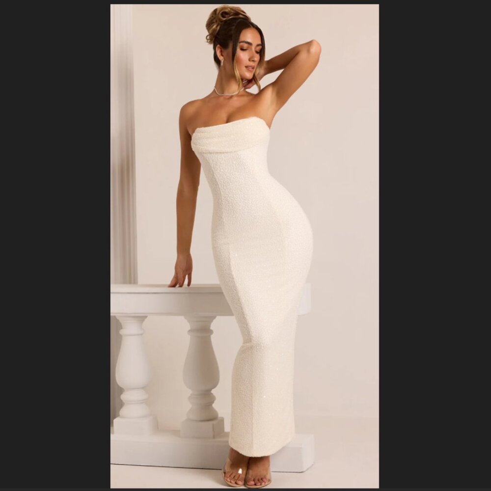 Oh Polly Palermo Beaded White Dress